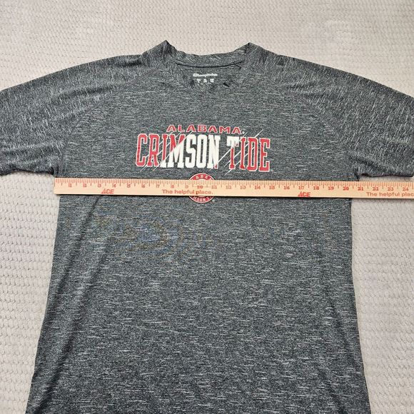 Men's‎ Champion Alabama Dri-Fit Gray Shirt  Breathable Size Medium Stain on back - Picture 11 of 16